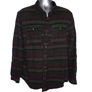 DRAVUS Malachi Woven Stripe Cotton‎ Button Down Shirt Mens XL Outdoor Gorpcore
